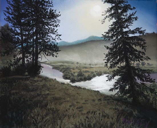 Pastel painting from Rocky Mountain National Park by John Hulsey